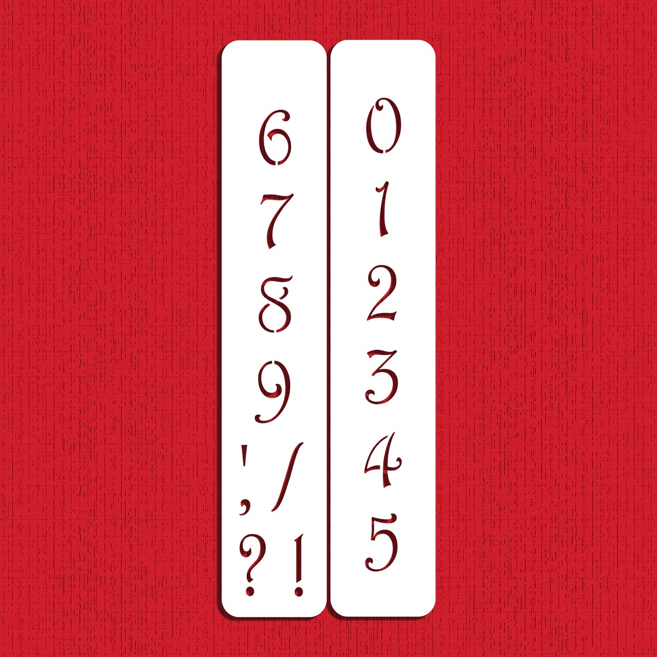 1.25-Inch Contemporary Numbers Cake Stencils | C138 by Designer Stencils | Cake Decorating Tools | Baking Stencils for Royal Icing, Airbrush, Dusting Powder | Reusable Plastic Food Grade Stencil for Cakes | Easy to Use & Clean Cake Stencil